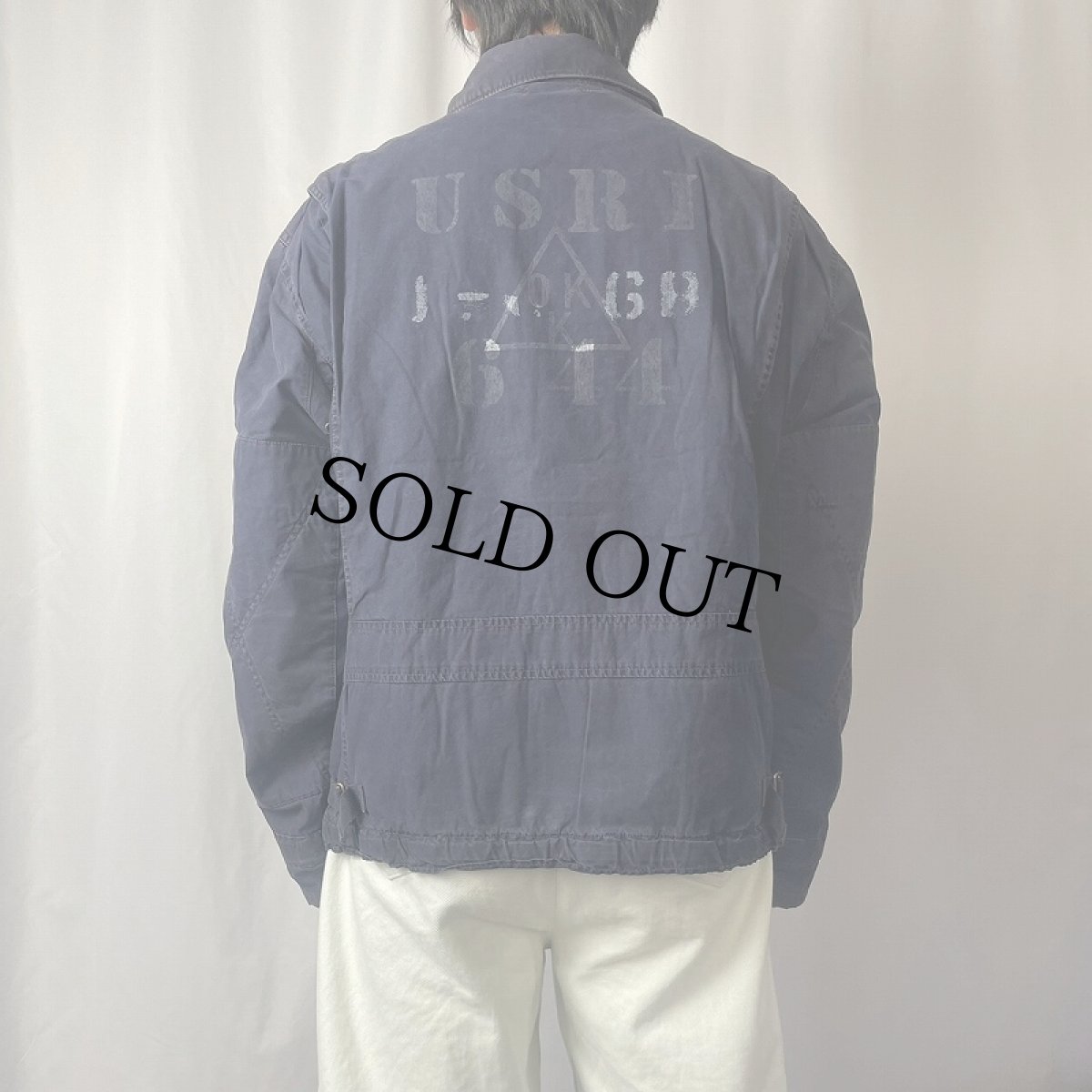 画像4: POLO Ralph Lauren "USN A-2 TYPE" ステンシル入り デッキジャケット XL (4)
