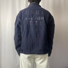 画像4: POLO Ralph Lauren "USN A-2 TYPE" ステンシル入り デッキジャケット XL (4)