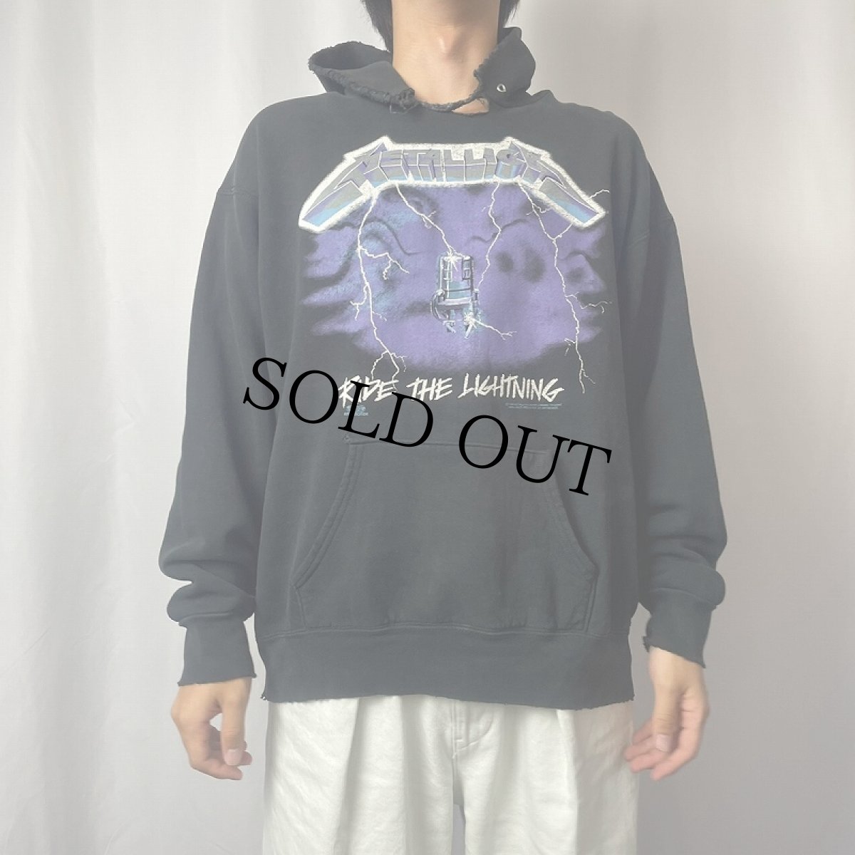 画像3: 90's METALLICA USA製 ロックバンド スウェットフーディー BLACK (3)