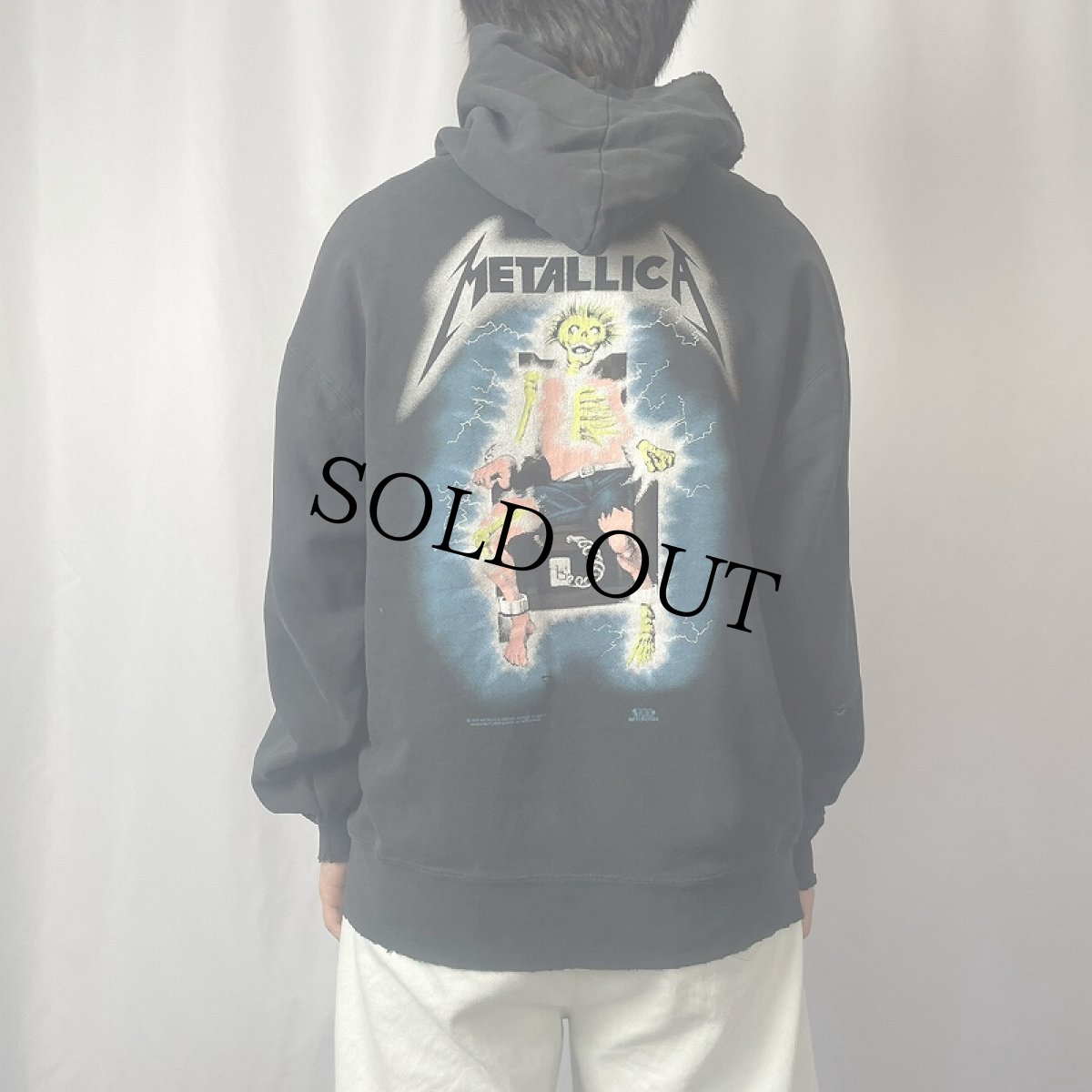 画像4: 90's METALLICA USA製 ロックバンド スウェットフーディー BLACK (4)