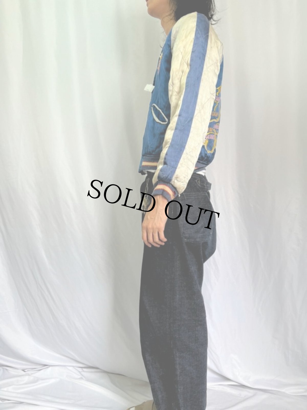 画像6: 50's JAPAN 虎×鷹 サテンスカジャン (6)