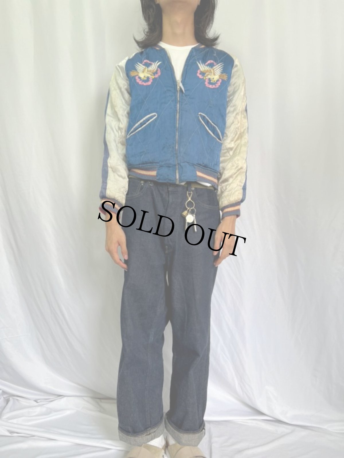 画像5: 50's JAPAN 虎×鷹 サテンスカジャン (5)