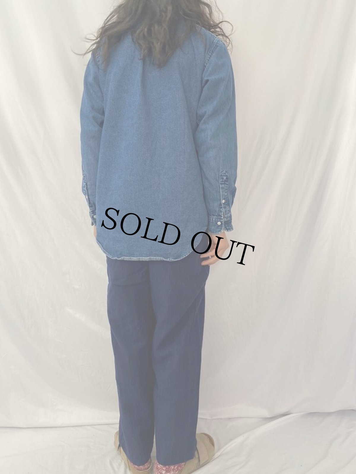 画像4: 80〜90's POLO COUNTRY Ralph Lauren デニムボタンダウンシャツ M (4)