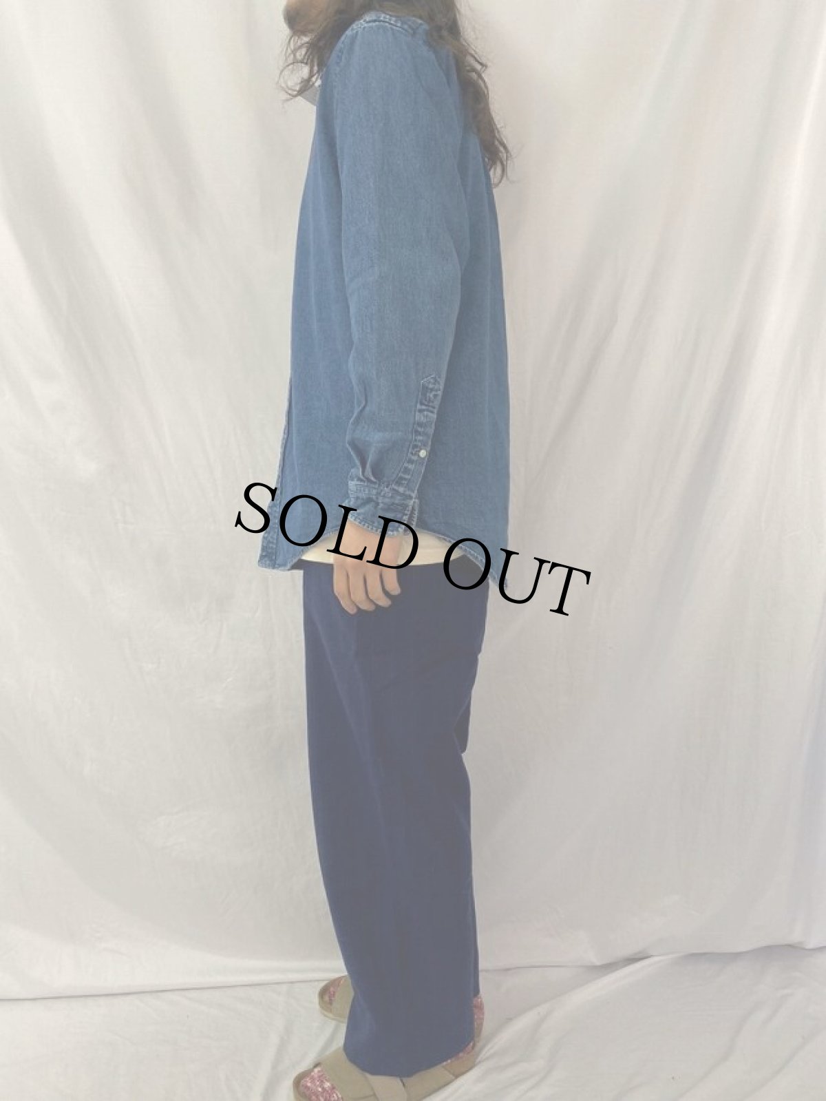 画像3: 80〜90's POLO COUNTRY Ralph Lauren デニムボタンダウンシャツ M (3)