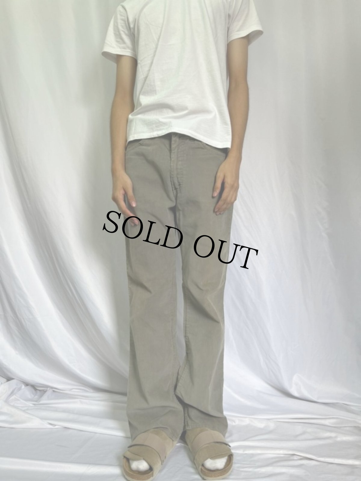 画像2: 70's LEVI'S BIGE 646 ベルボトム コーデュロイパンツ W32 (2)