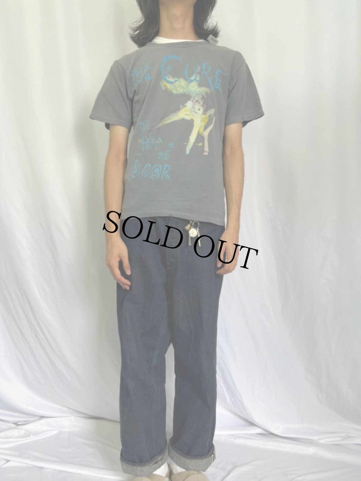 画像2: 90〜00's THE CURE "THE HEAD ON THE DOOR" ロックバンドアルバムTシャツ (2)