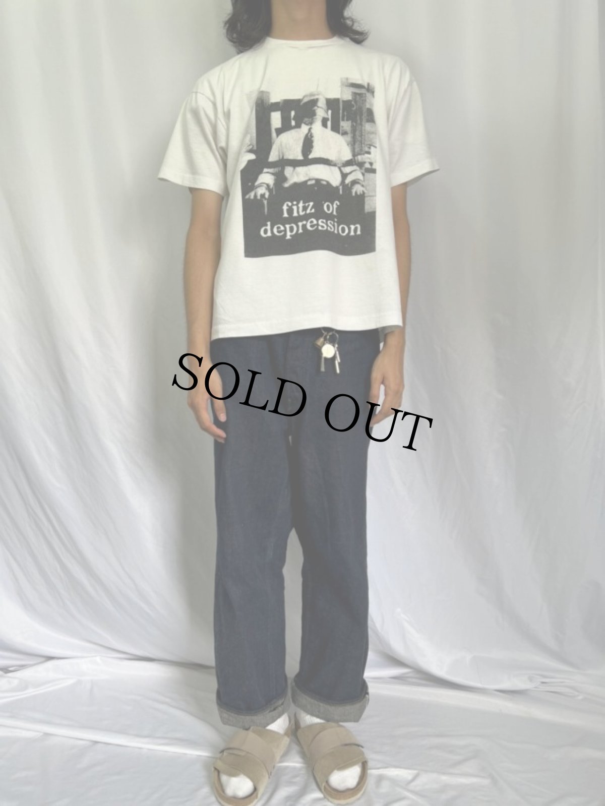 画像2: 90's Fitz of Depression USA製 パンクロックバンドTシャツ XL (2)