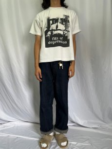 画像2: 90's Fitz of Depression USA製 パンクロックバンドTシャツ XL (2)