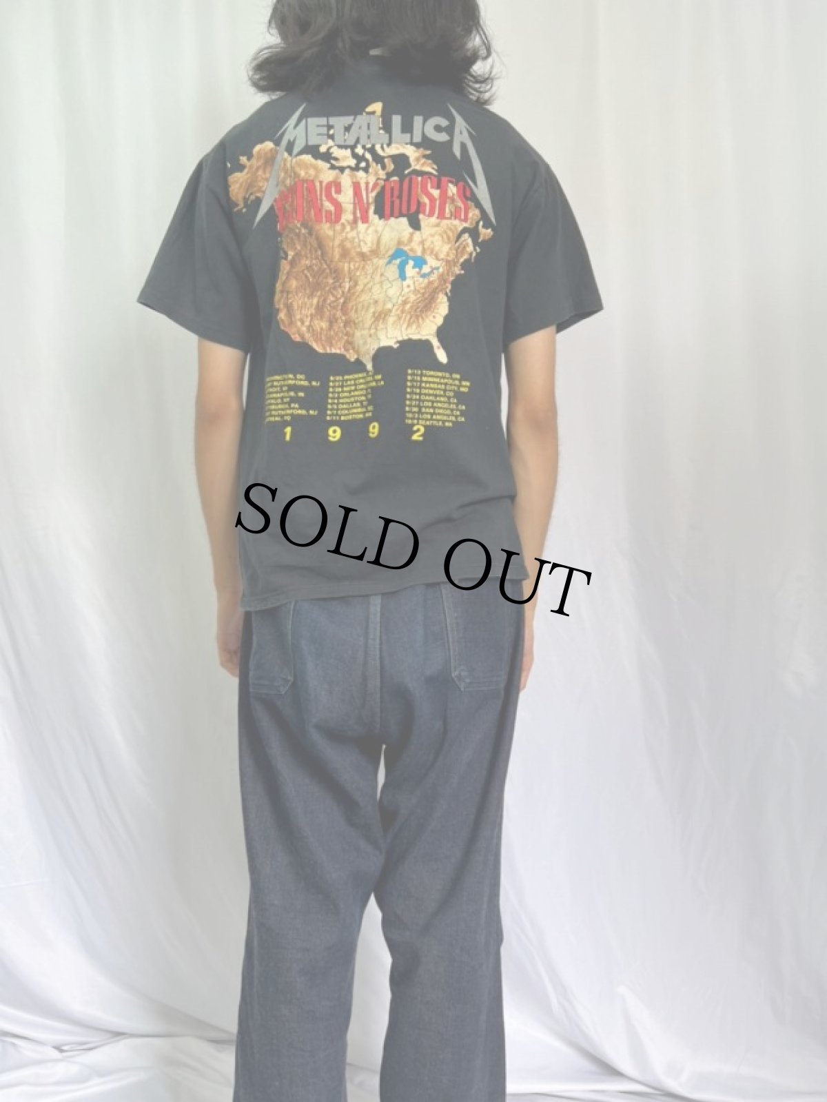画像5: 90's GUNS N' ROSES×METALLICA USA製 ロックバンドツアーTシャツ L (5)