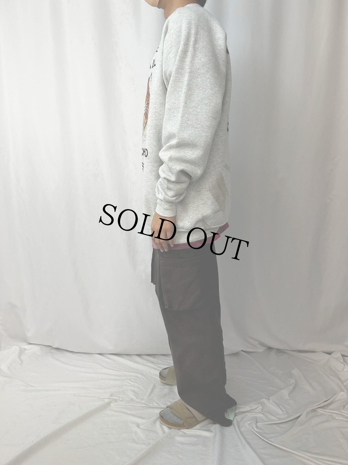 画像3: 90's USA製 "PINE RIVER BASKETBALL" フロッキープリントスウェット XXL (3)