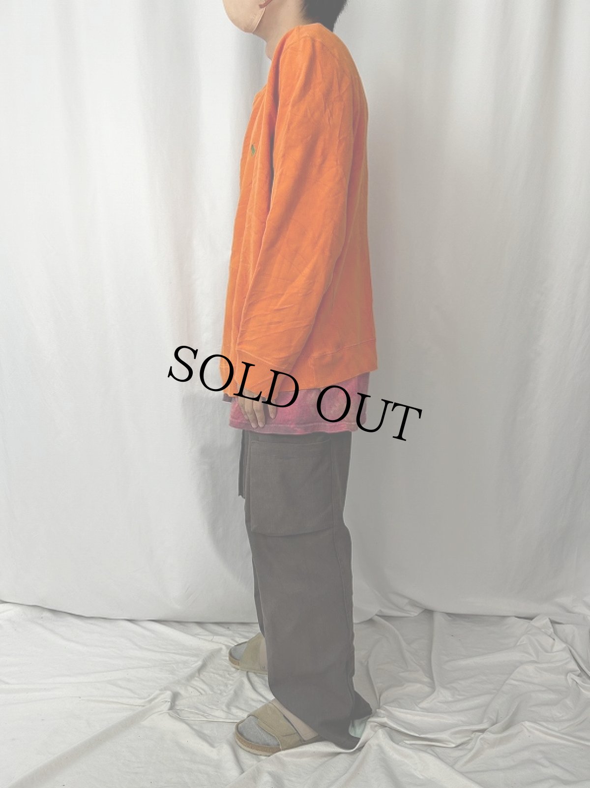 画像3: POLO Ralph Lauren 前V ロゴ刺繍スウェット XL (3)