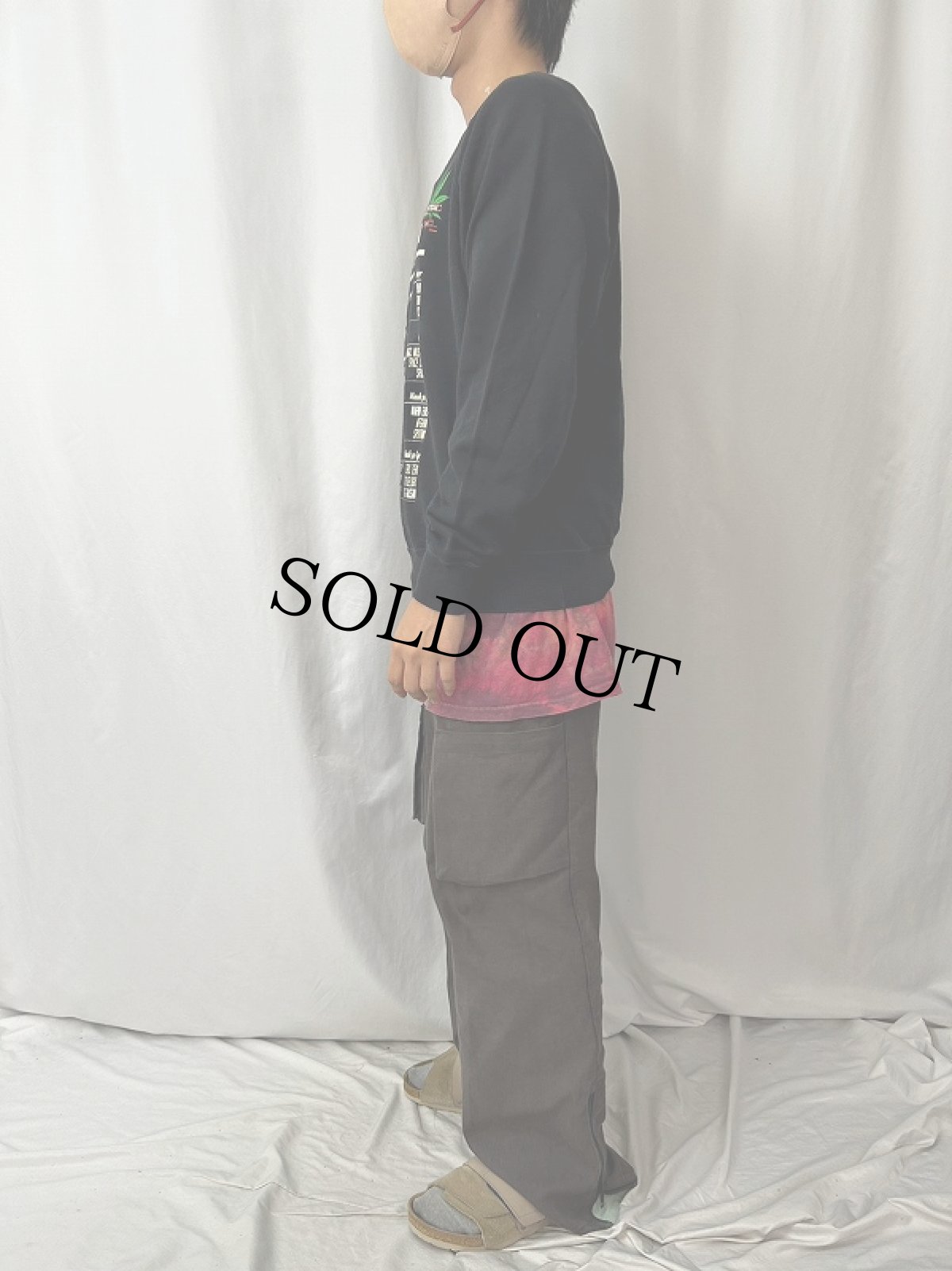 画像3: "THE COFFEE SHOP MENU" ガンジャプリントスウェット BLACK M (3)