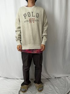 画像2: POLO Ralph Lauren 前V 染み込みプリントスウェット L (2)