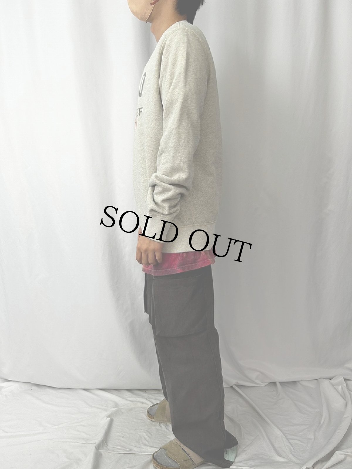 画像3: POLO Ralph Lauren 前V 染み込みプリントスウェット L (3)