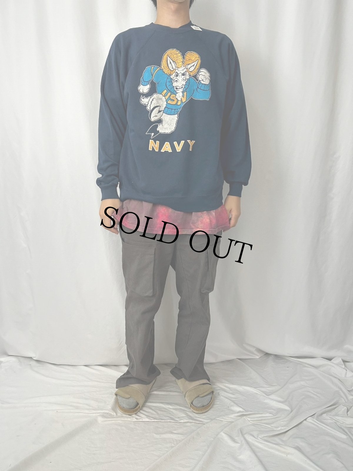 画像2: 80〜90's U.S.NAVY プリントスウェット (2)