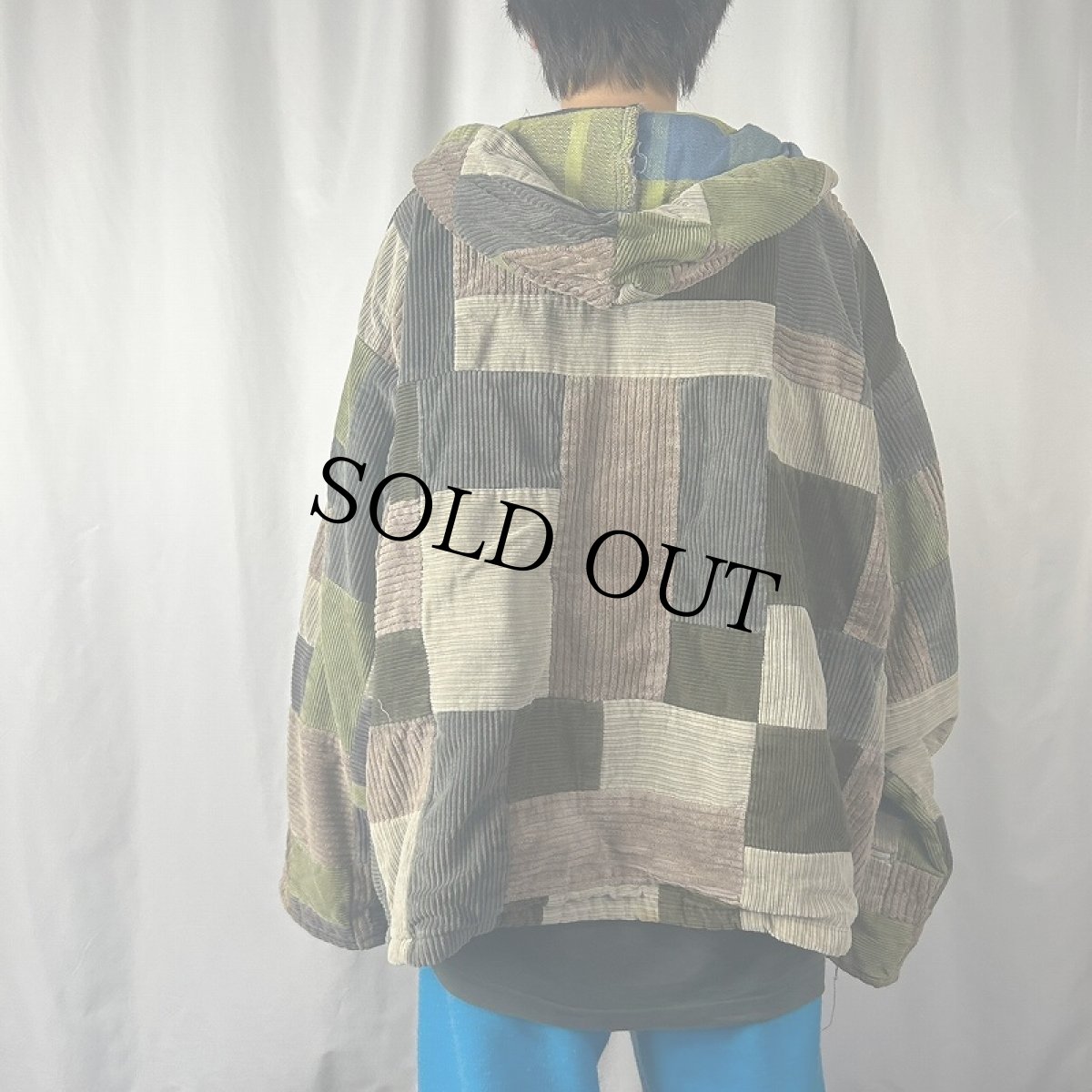 画像3: パッチワーク コーデュロイパーカー (3)