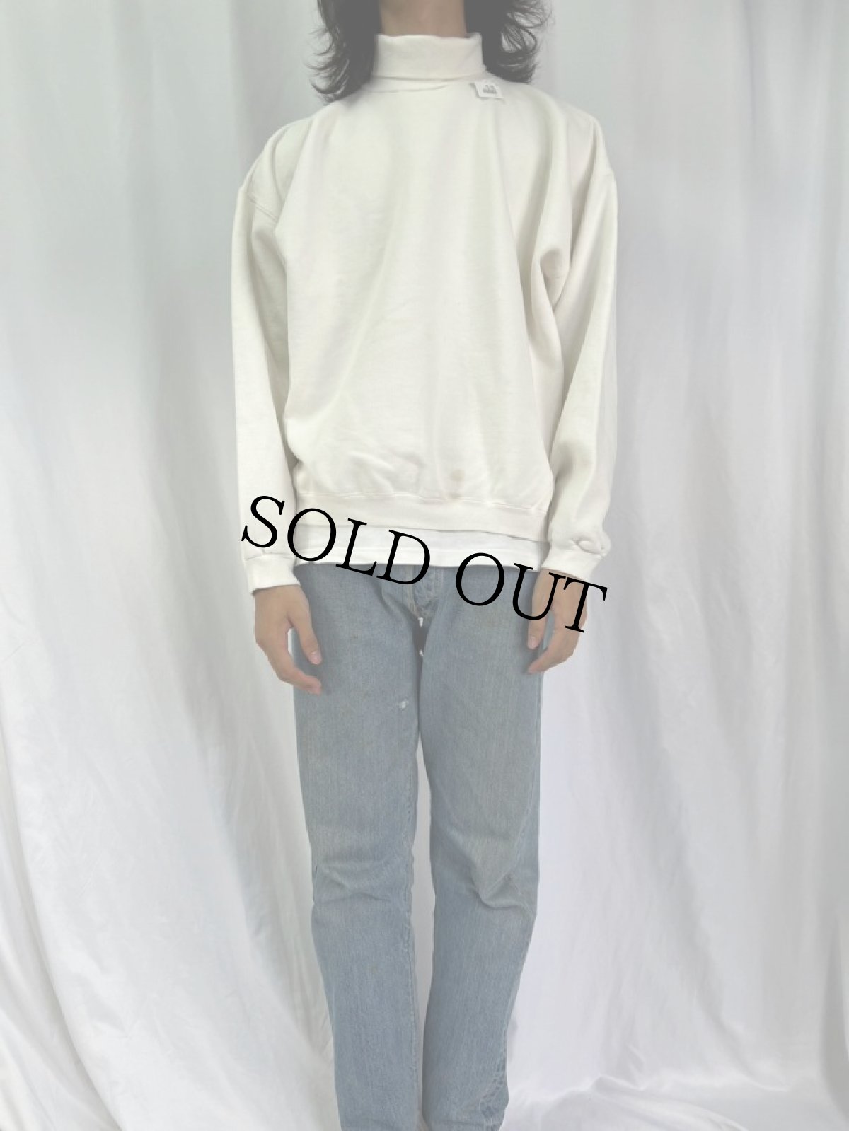 画像2: 90's TULTEX "ATHLETIC WEIGHT" タートルネックスウェット XL (2)