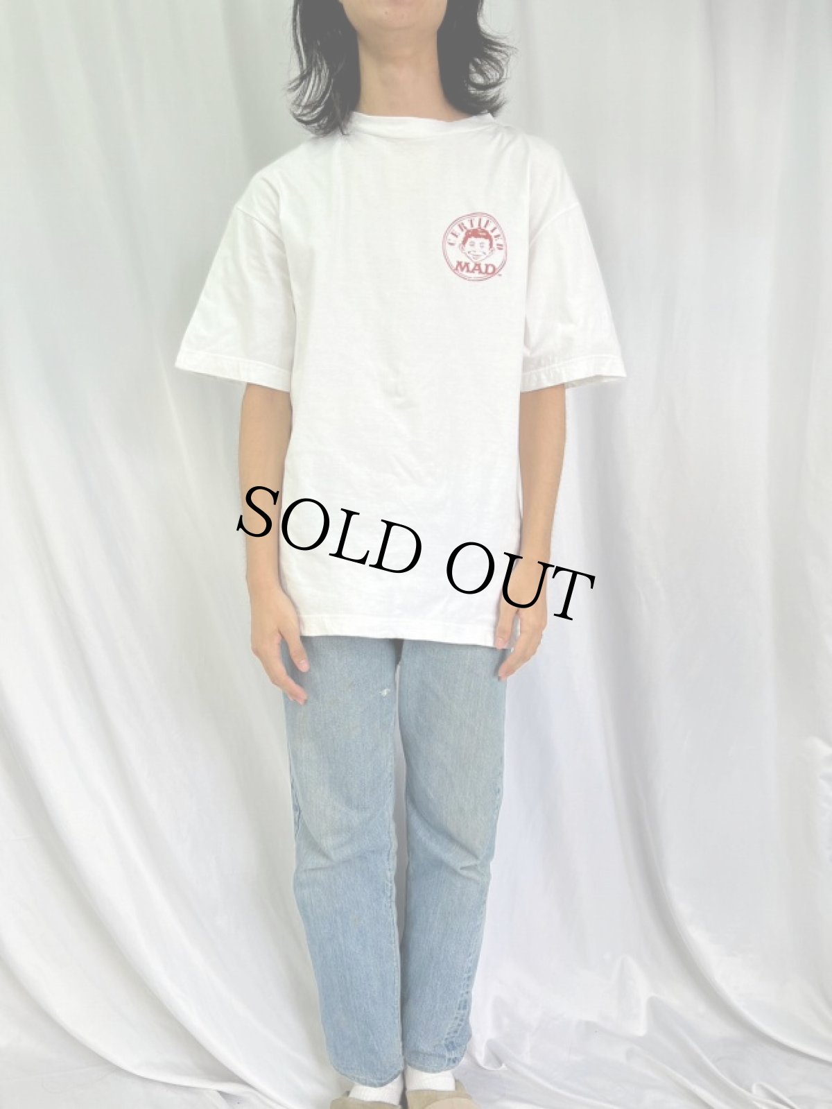 画像2: MAD "Alfred E. Neuman" キャラクタープリントTシャツ XL (2)