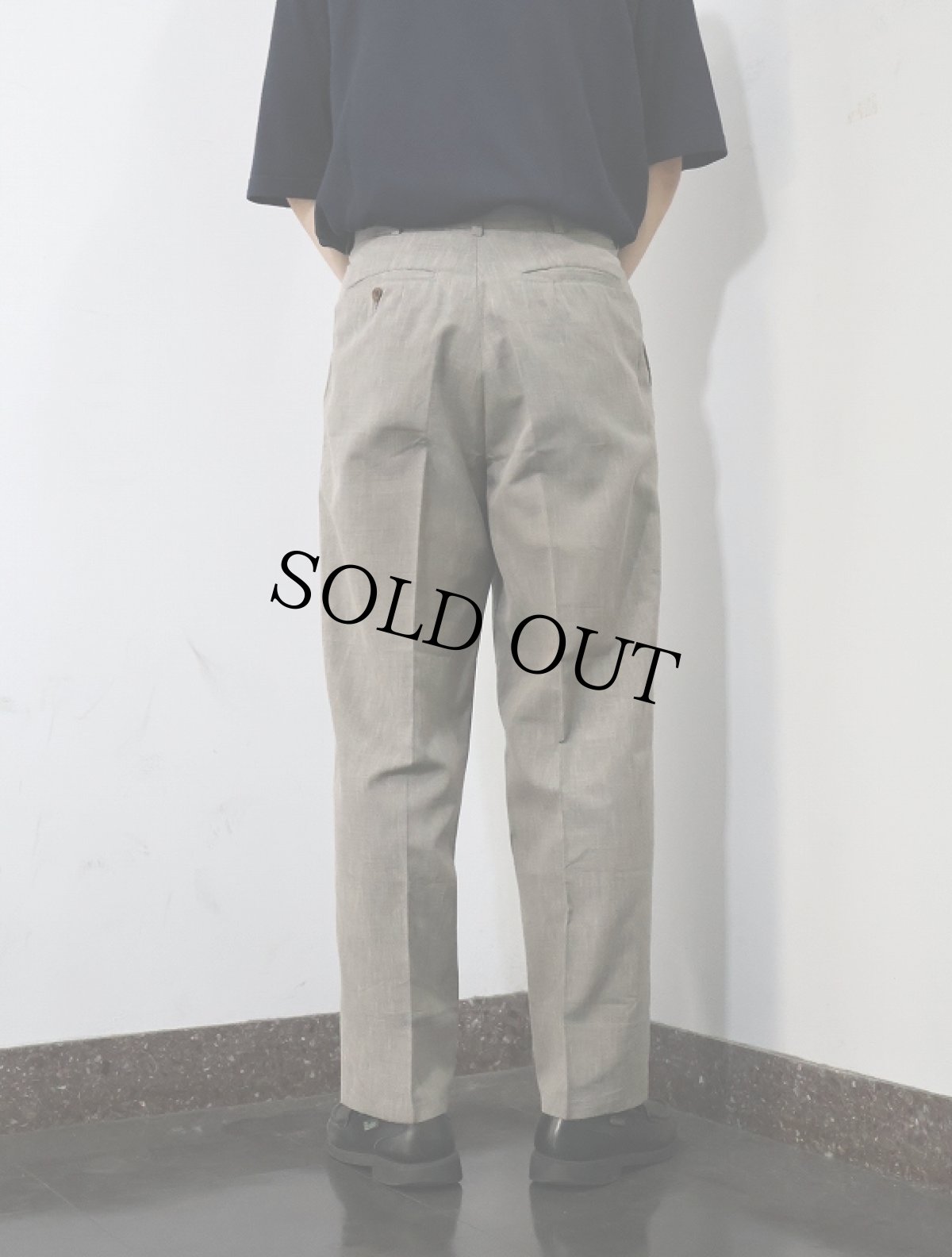 画像4: 90's COMME des GARCONS HOMME DEUX ウール×ポリ×リネン 2タックスラックス W30 (4)