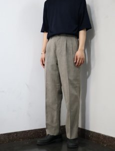 画像2: 90's COMME des GARCONS HOMME DEUX ウール×ポリ×リネン 2タックスラックス W30 (2)