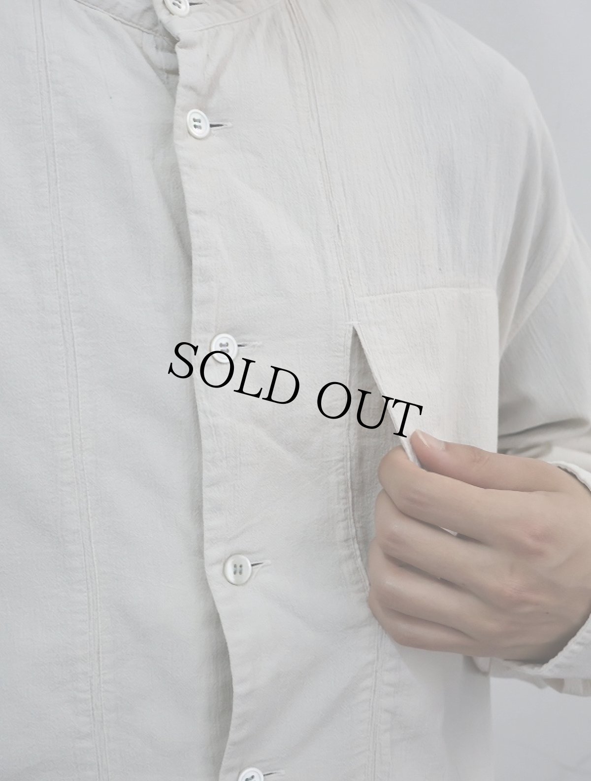 画像4: 2002 SS ISSEY MIYAKE MEN バンドカラーコットンシャツ size3 (4)