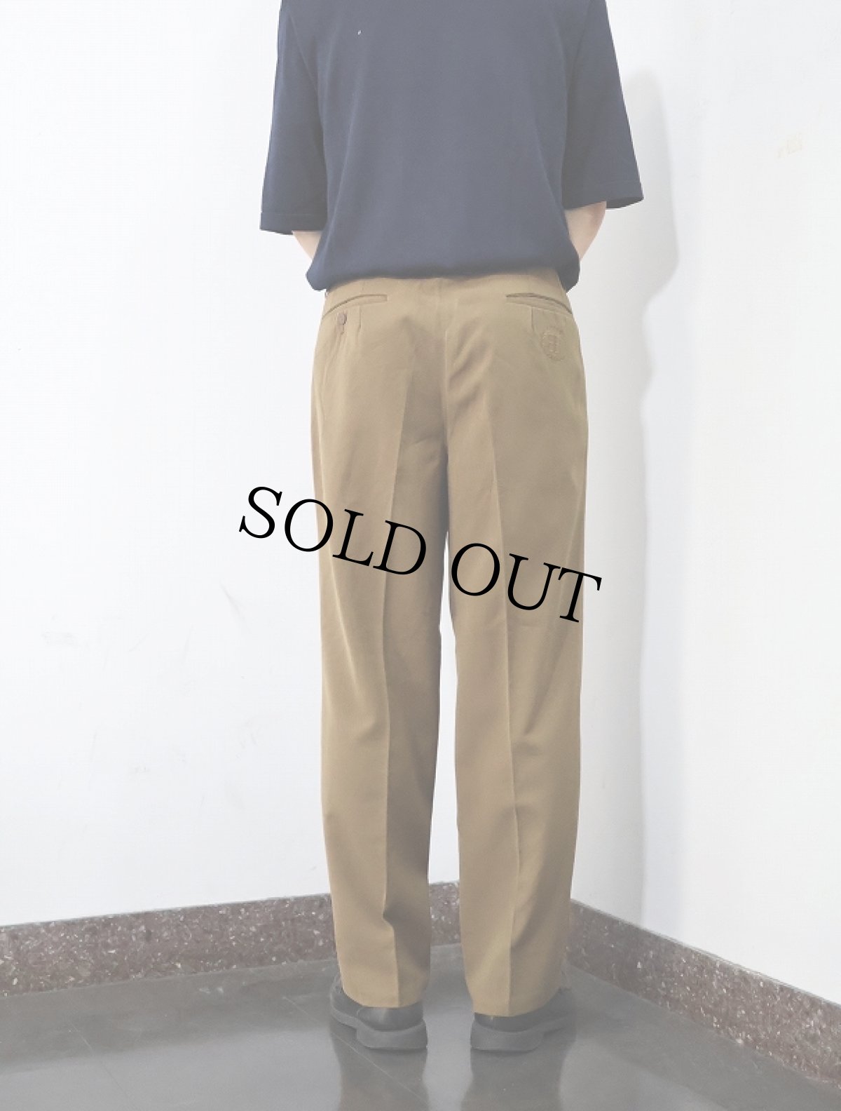 画像4: BALENCIAGA SPORTS 2タック ポリエステルスラックス W31 (4)