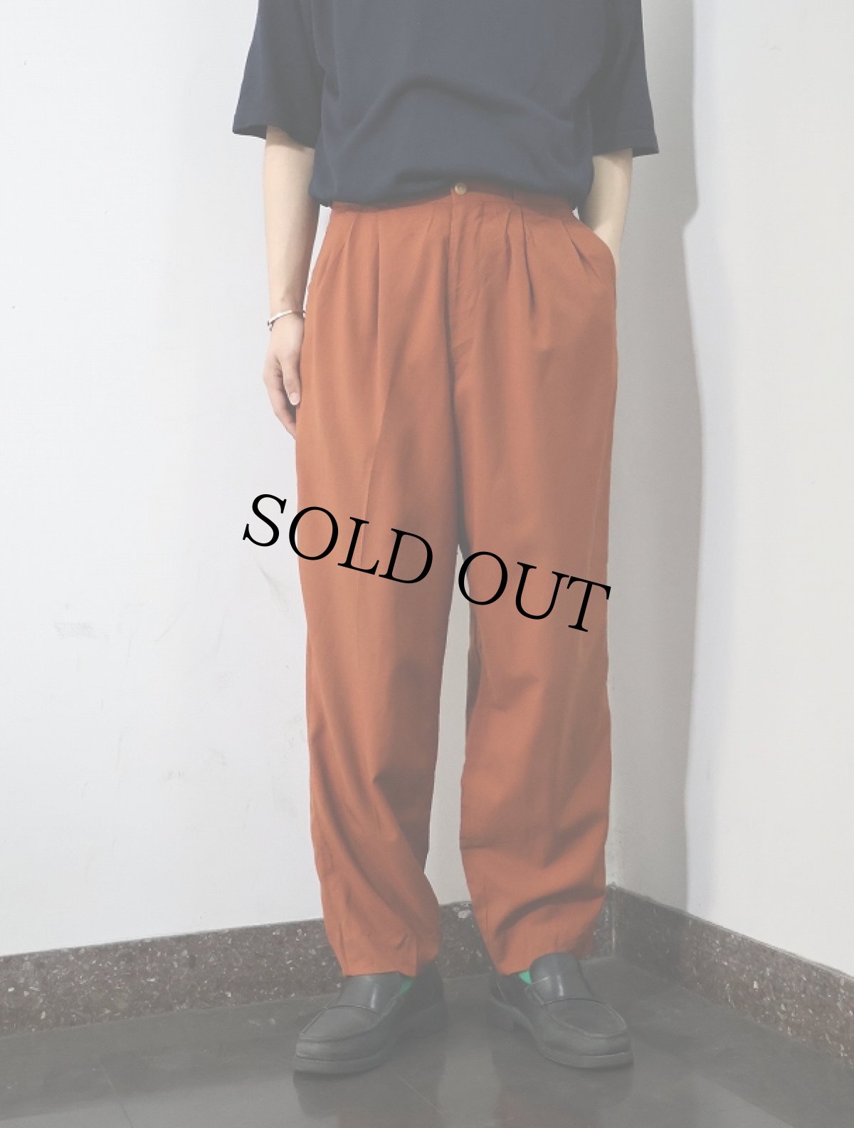 画像1: 90's yohji yamamoto 2タック ウールスラックス W31 (1)