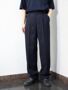 画像1: 90's COMME des GARCONS HOMME 2タック ウールスラックス BLACK W28 (1)