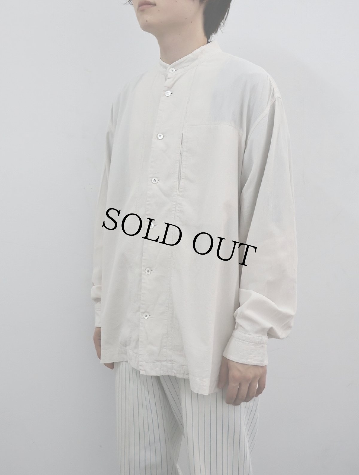 画像2: 2002 SS ISSEY MIYAKE MEN バンドカラーコットンシャツ size3 (2)