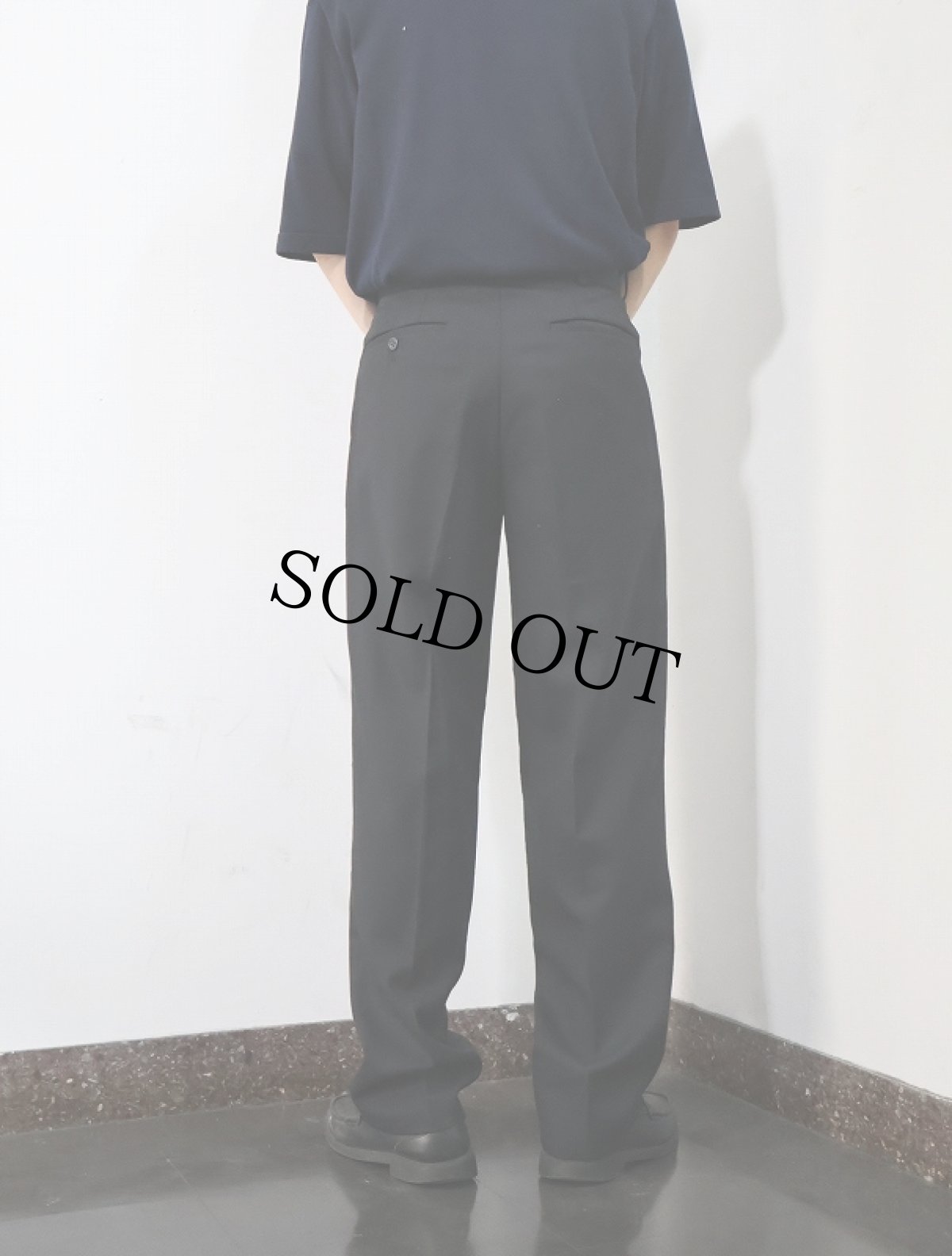 画像4: 80's im MIYAKE DESIGH STUDIO 2タック ウールスラックス BLACK W30 (4)