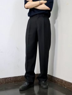 画像1: 80's im MIYAKE DESIGH STUDIO 2タック ウールスラックス BLACK W30 (1)
