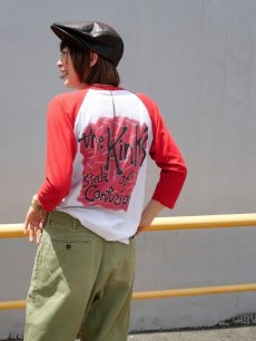 画像6: 80's THE KINKS ロックバンド ツアープリント ラグランTシャツ L (6)