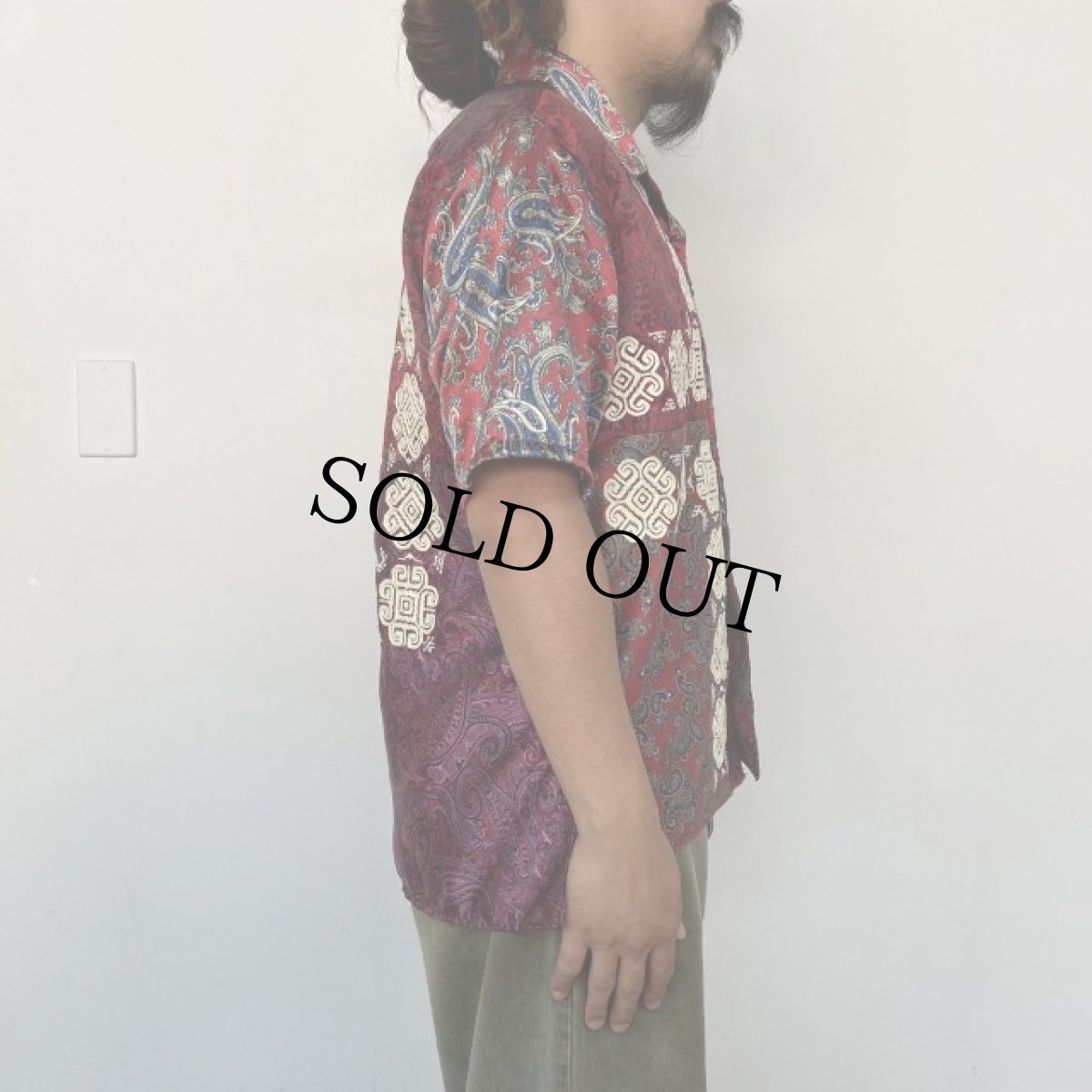 画像9: ink "BANDANA PATTERN SHIRT" RED TONE 【M】 (9)