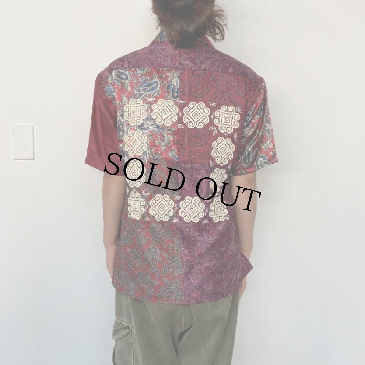 画像10: ink "BANDANA PATTERN SHIRT" RED TONE 【M】 (10)