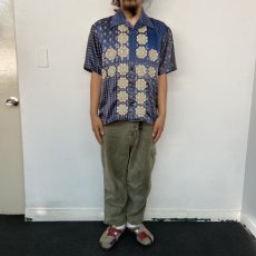 画像11: ink "BANDANA PATTERN SHIRT" BLUE TONE 【M】 (11)