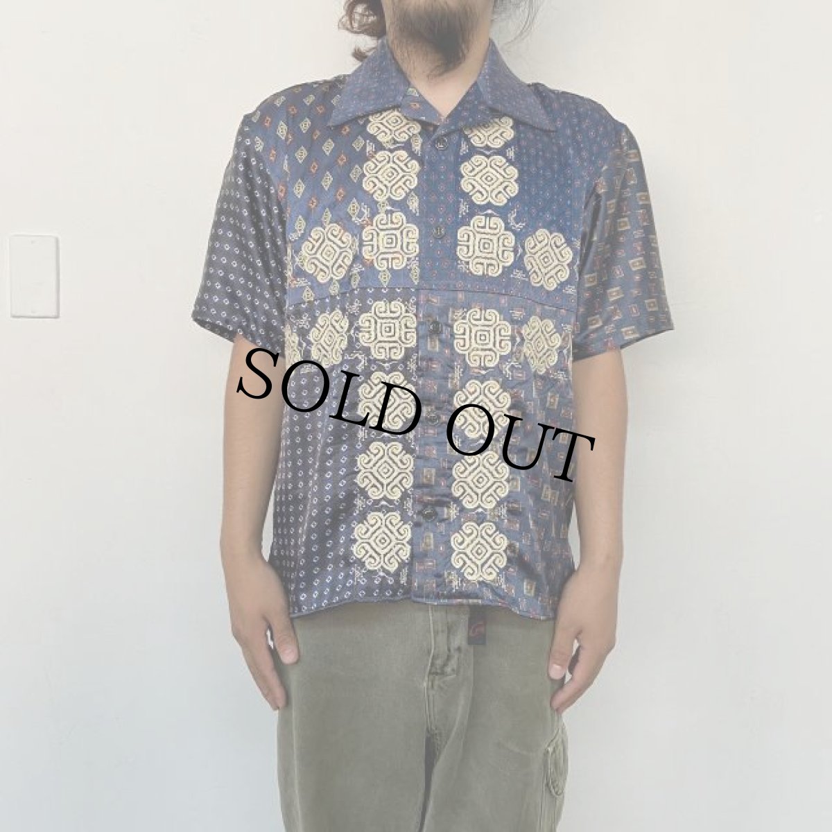 画像10: ink "BANDANA PATTERN SHIRT" BLUE TONE 【M】 (10)