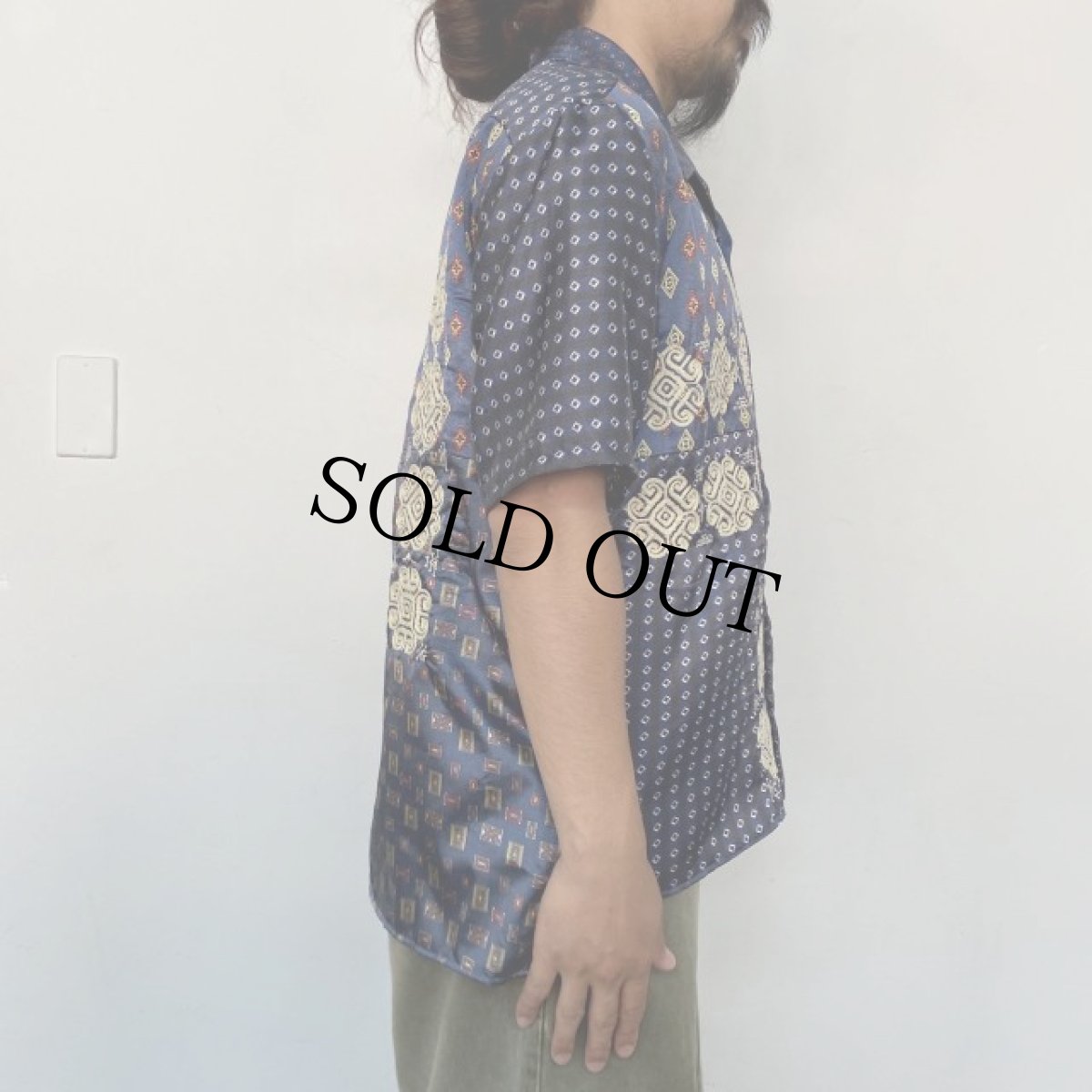 画像12: ink "BANDANA PATTERN SHIRT" BLUE TONE 【M】 (12)