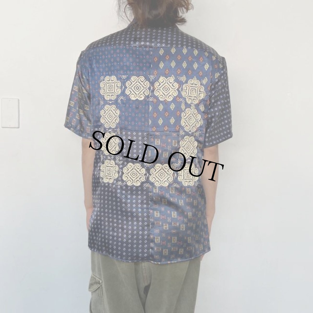 画像13: ink "BANDANA PATTERN SHIRT" BLUE TONE 【M】 (13)