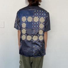 画像13: ink "BANDANA PATTERN SHIRT" BLUE TONE 【M】 (13)