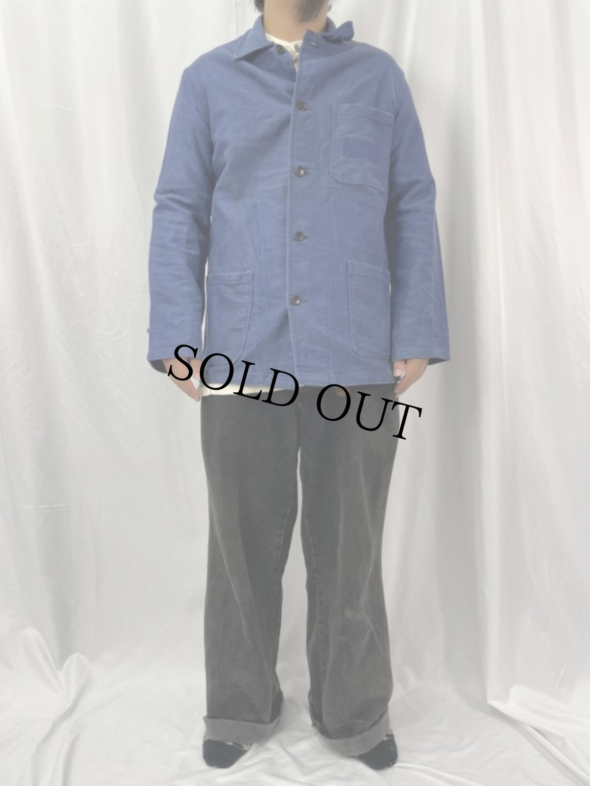 画像2: EURO モールスキン ワークカバーオール (2)