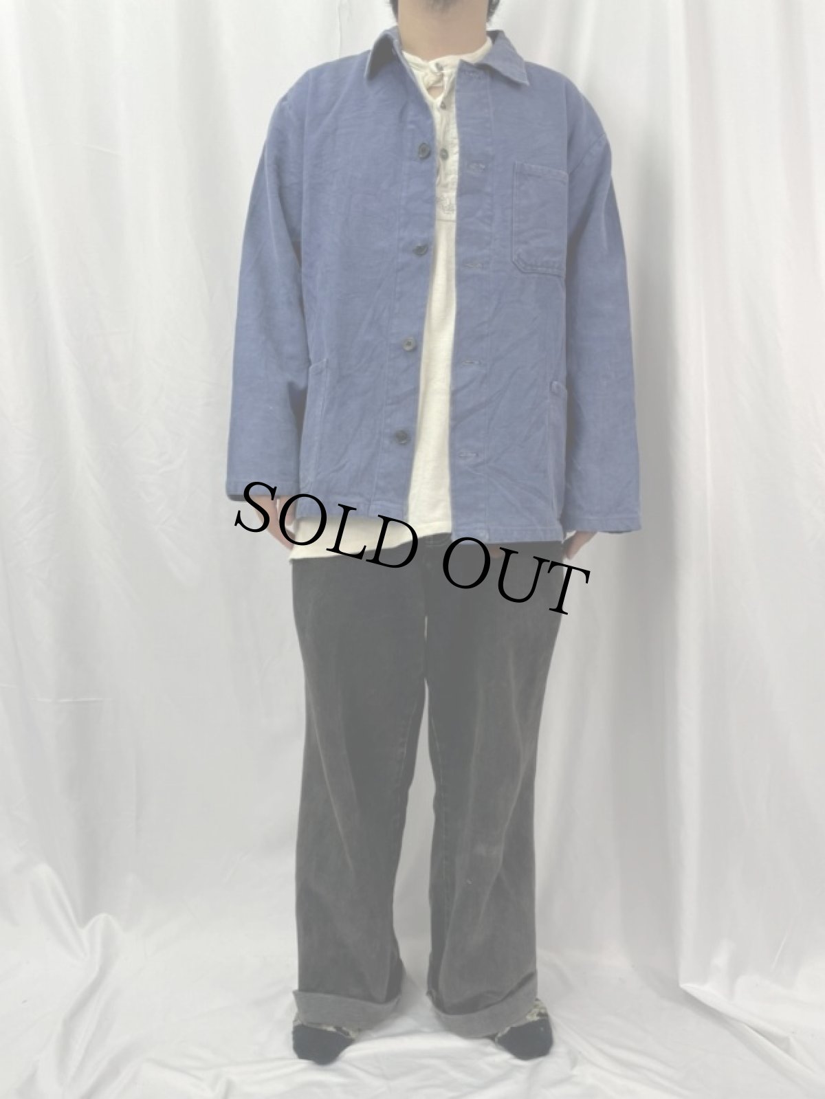 画像2: EURO モールスキン ワークカバーオール (2)