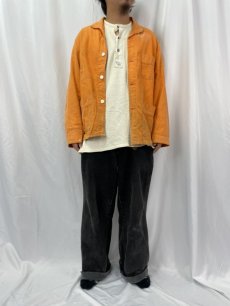 画像2: VINTAGE EURO コットンツイル ワークカバーオール  (2)