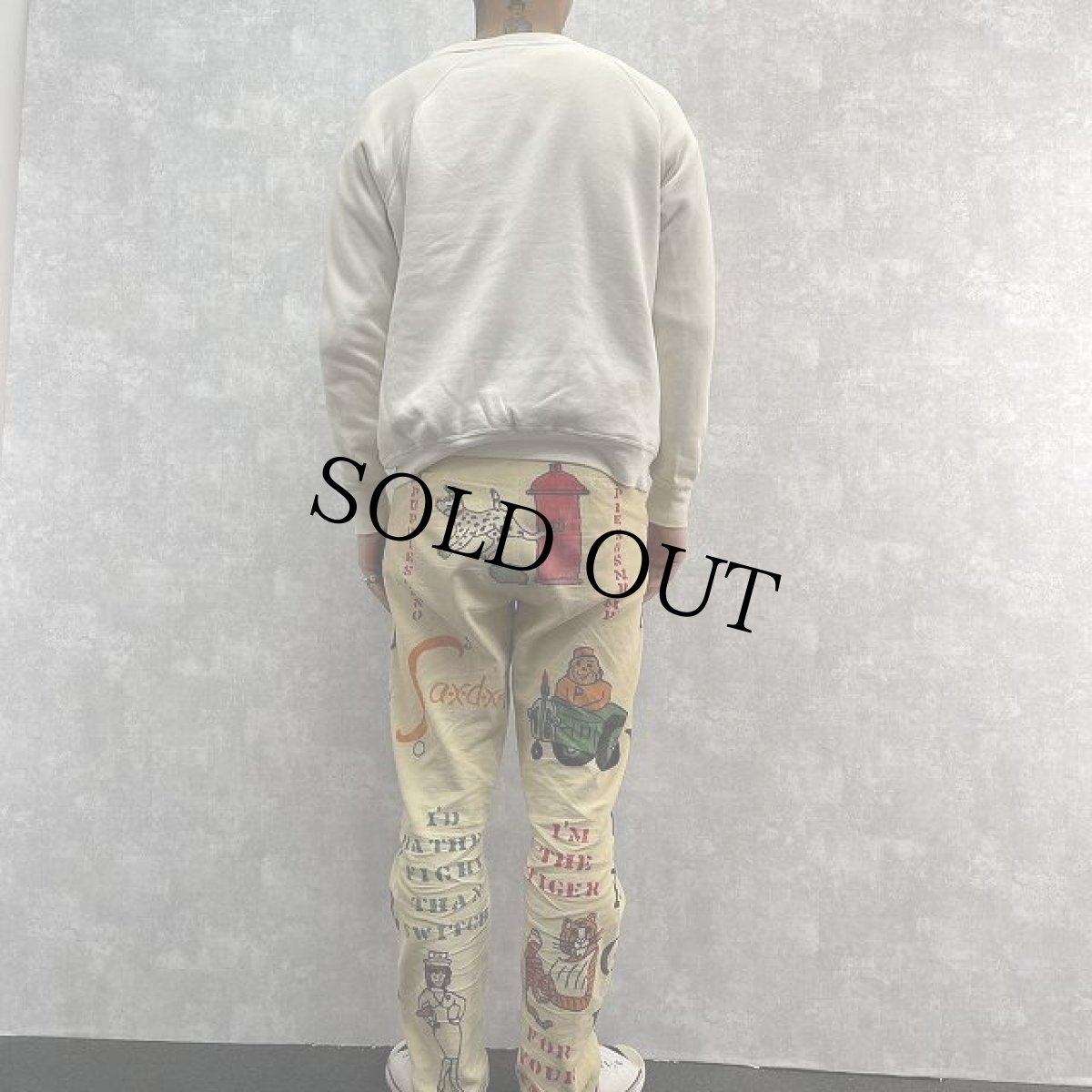 画像4: 60's PENNEY'S TOWNCRAFT "Granny Goose" 染み込みプリントスウェット L (4)