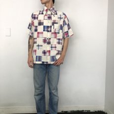 画像5: 70's Marshall Field & Company Indian Madras Patchwork cotton S/S shirt (5)