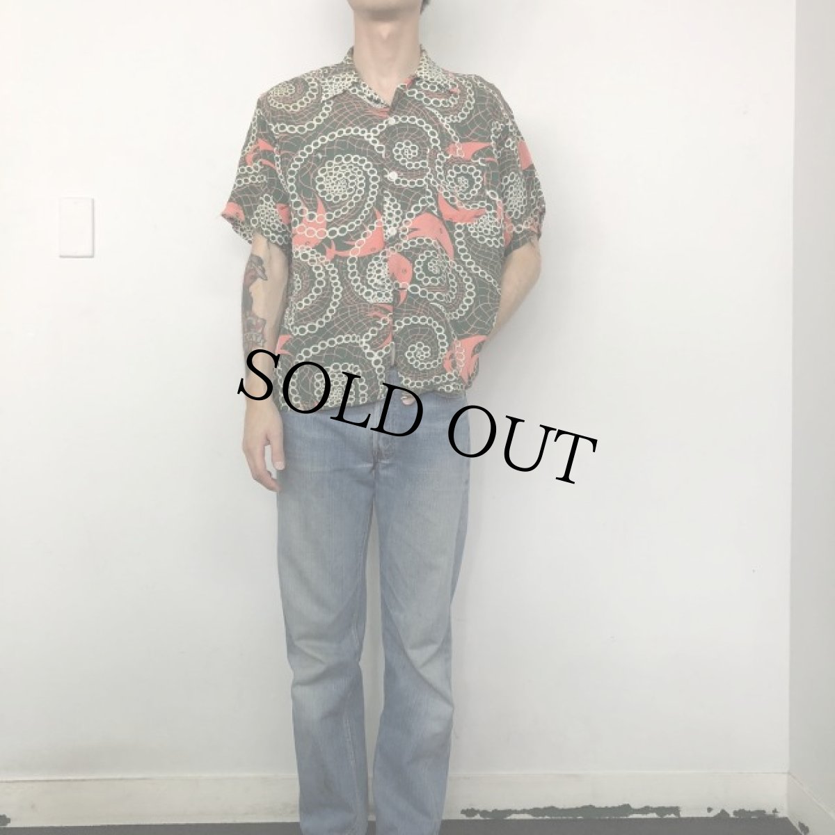 画像5: 50's PILGRIM Rayon Hawaiian shirt (5)