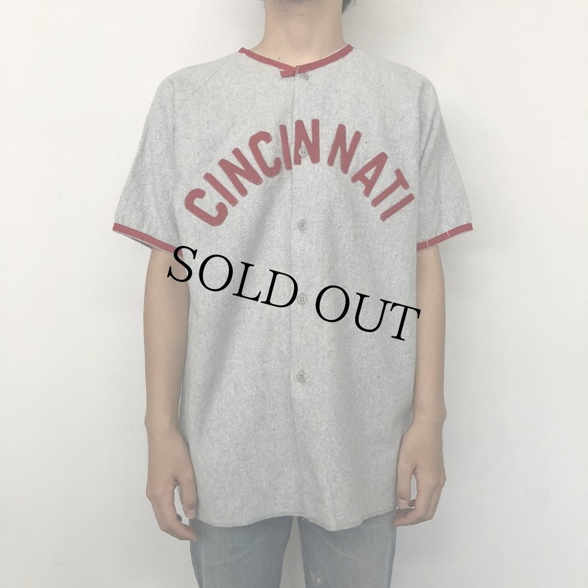 画像4: 50's〜 "CINCINNATI" Frannel Baseball shirt (4)
