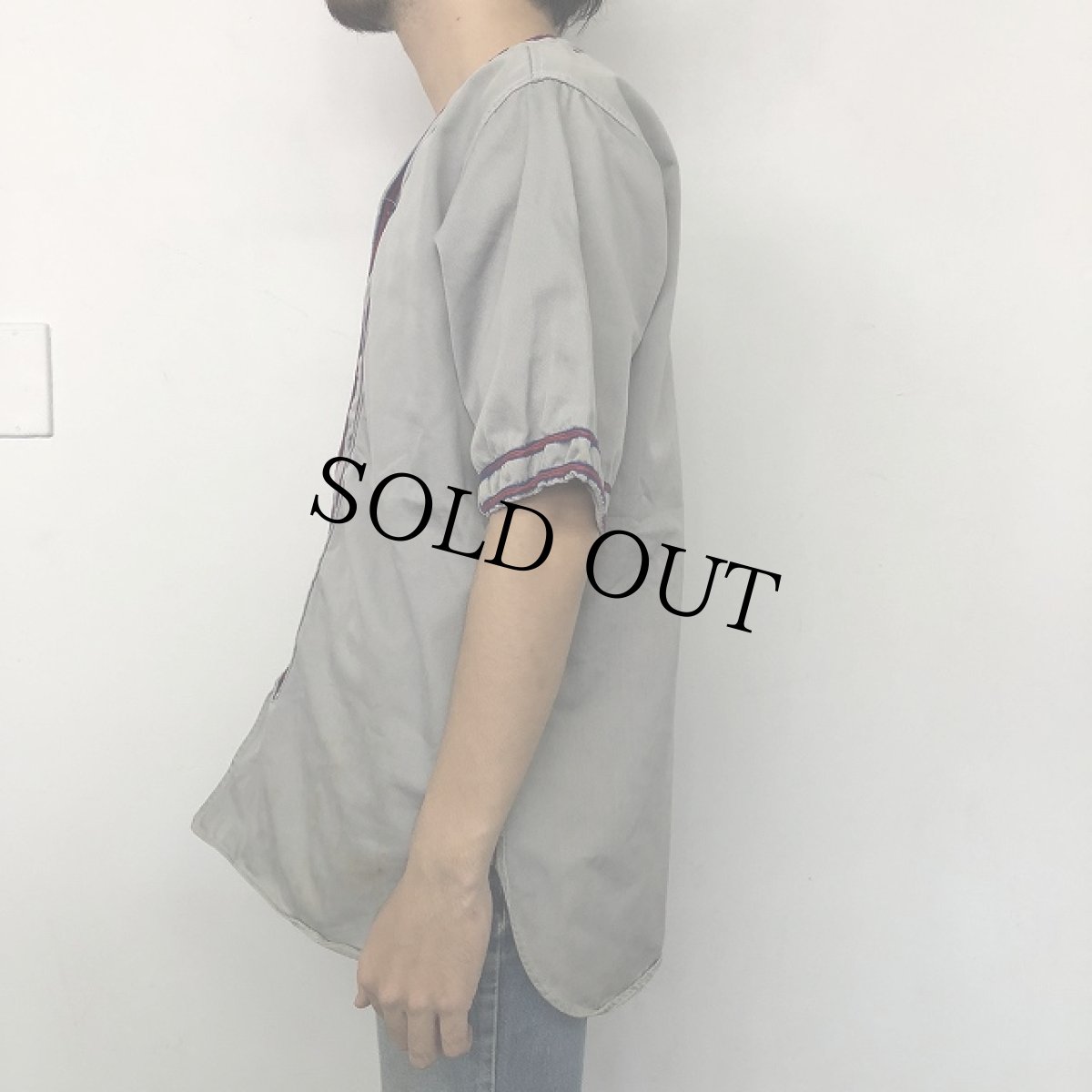 画像4: 60's "マチ付き" Cotton Baseball shirt (4)
