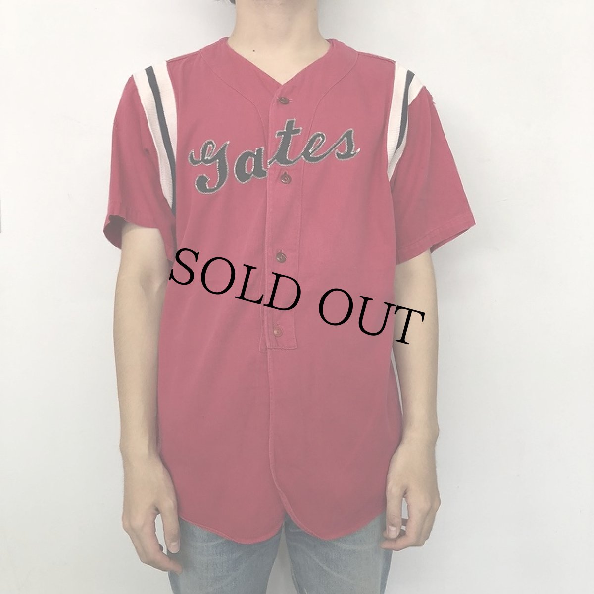 画像3: 40〜50's Craft Cochran "マチ付き×猫目" Cotton Baseball shirt 38 (3)