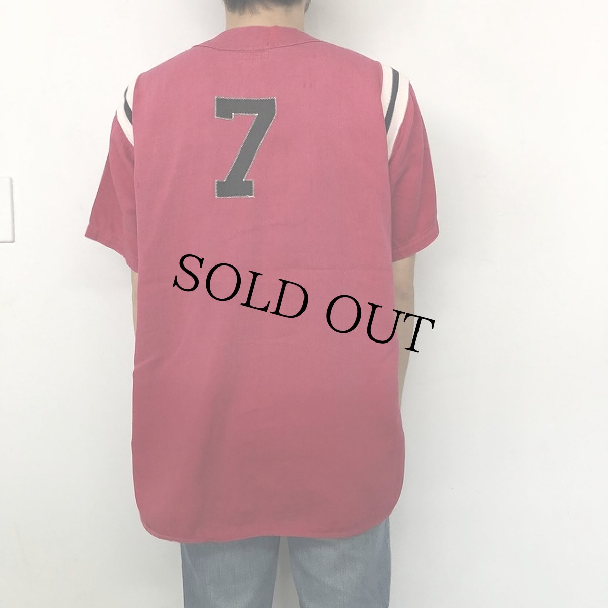 画像5: 40〜50's Craft Cochran "マチ付き×猫目" Cotton Baseball shirt 38 (5)