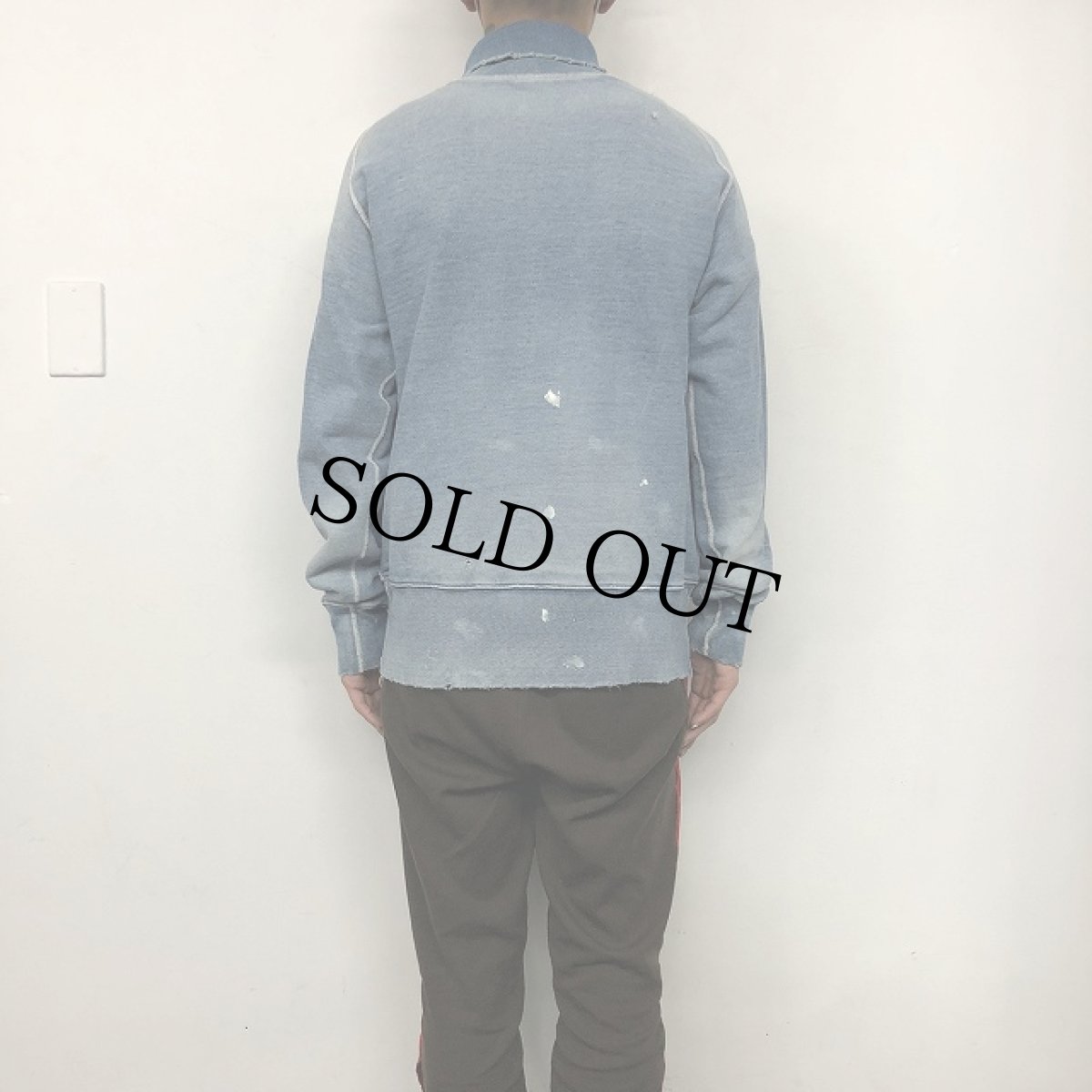 画像4: KAPITAL インディゴ ボロ加工 ハイネックスウェット M (4)